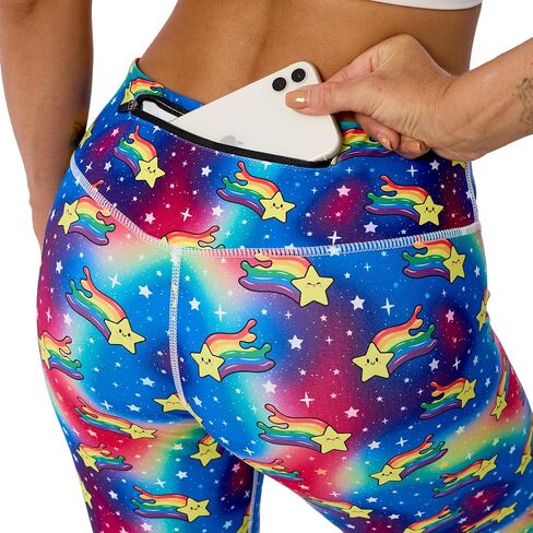 Women's Yoga Pants Capri Leggings for Women Compression Leggings Colorful Patterned Tummy Control Workout Leggings in Kuwait