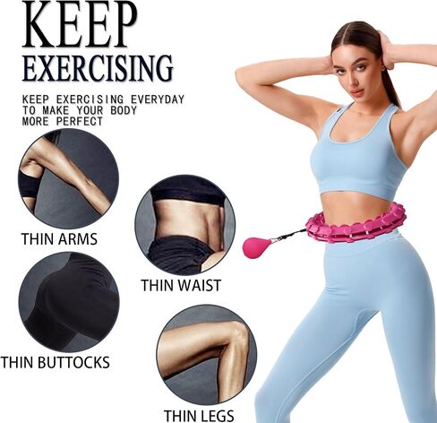 Dumoyi Smart Weighted Hoop for Adults Weight Loss,Infinity Fitness Hoop Plus Size for Women Smart Exercise Equipment in Saudi Arabia