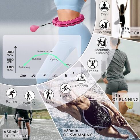Dumoyi Smart Weighted Hoop for Adults Weight Loss,Infinity Fitness Hoop Plus Size for Women Smart Exercise Equipment in Saudi Arabia