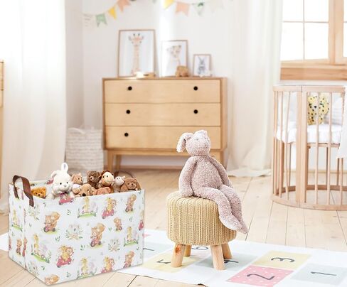 Kids Baby Storage Basket Kids Toy Basket for Boy and Girls Gift Basket Empty Book Shelf Basket Rectangular Animal Room Decor Bedroom Bathroom(Animals) in Saudi Arabia