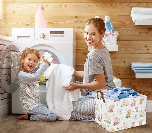 Kids Baby Storage Basket Kids Toy Basket for Boy and Girls Gift Basket Empty Book Shelf Basket Rectangular Animal Room Decor Bedroom Bathroom(Animals) in Saudi Arabia