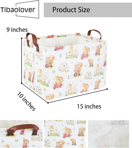 Kids Baby Storage Basket Kids Toy Basket for Boy and Girls Gift Basket Empty Book Shelf Basket Rectangular Animal Room Decor Bedroom Bathroom(Animals) in Saudi Arabia