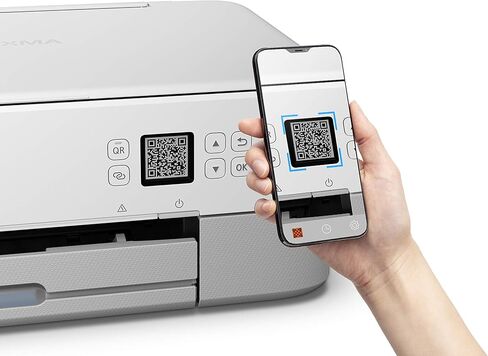 طابعة Canon PIXMA TS5320 الكل في واحد لاسلكية، ماسح ضوئي، ناسخة مع AirPrint، أبيض، تعمل مع Alexa in Kuwait