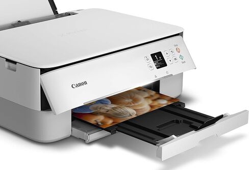 طابعة Canon PIXMA TS5320 الكل في واحد لاسلكية، ماسح ضوئي، ناسخة مع AirPrint، أبيض، تعمل مع Alexa in Kuwait