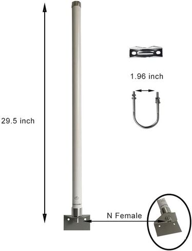 Long Range WiFi Antennas Outdoor Full Kit 2.4GHz 5GHz External Panel Directional WiFi Antenna Extender for WiFi Router/Wireless Camera/WiFi Access Point, 5meter Cable, RP-SMA, SMA, Mounting Pole in Kuwait