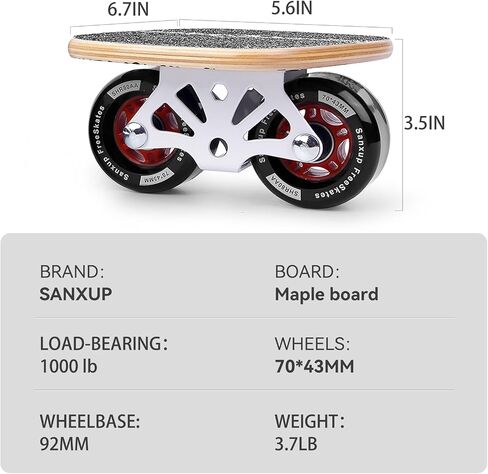 لوحة تزلج على الطريق دوارة محمولة من FreeSkates، مع سطح من سبائك الألومنيوم غير قابل للانزلاق، لوح تزلج مقسم مع عجلات من البولي يوريثان ومحامل عالية الجودة in Kuwait
