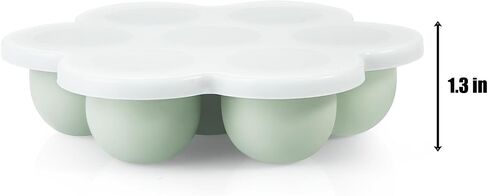 PandaEar 3 Pack Baby Food Freezer Tray with Lids, Silicone Baby Fruit Food Feeder Teether Tray, Baby Food Storage Container Ice Cube Tray Maker for Homemade Baby Food (Blue/Green/Carnation) in Saudi Arabia