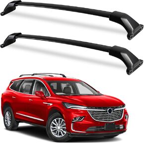 Heavy Duty 220lbs Cross Bars Roof Racks Compatible with GMC Acadia 2017 2018 2019 2020 2021 2022 2023, Aluminum Roof Rails Crossbars Luggage Cargo Carrier Rooftop Car SUV Accessories
