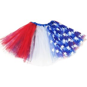 4th of July Tutu Skirt for Girls Independence Day Tutu Tulle Skirt Red White Blue Star Tutu Patriotic Costume