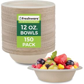 حاويات فريشوير صدفية، 8 × 8 بوصة، 3 أقسام، 50 عبوة، طبيعية in Kuwait