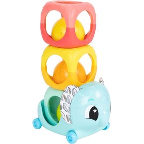 Lamaze Stack, Rattle & Roll Stacking Blocks - Baby Sensory Toys - Baby Building Toys for Toddler Boys and Girls Aged 6 Months+