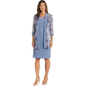 R&M Richards Women's Plus Size Formal Jacket Dress