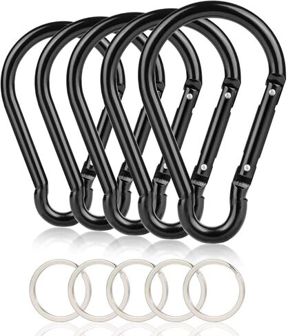 Carabiner Caribeaner Clip,Extra Large 4" Aluminum Carabeaner Keychain Hook,Spring Snap Key Chain Clip in Saudi Arabia