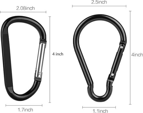 Carabiner Caribeaner Clip,Extra Large 4" Aluminum Carabeaner Keychain Hook,Spring Snap Key Chain Clip in Saudi Arabia