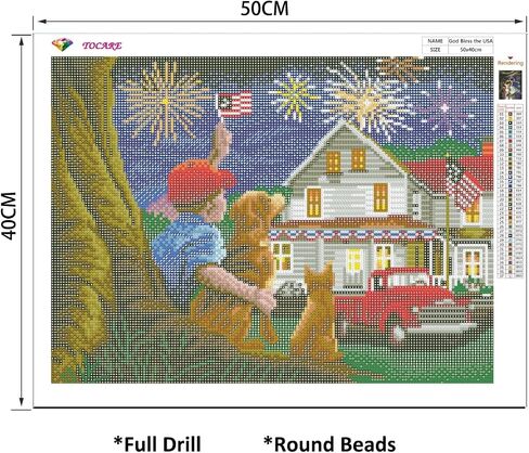 مجموعات الرسم الماسي 5D من TOCARE للمزرعة مع الحيوانات مقاس 16 × 20 بوصة مجموعات فنية ماسية كاملة للحفر للمراهقين في مزرعة الخريف in Saudi Arabia