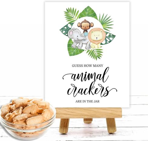 Baby Shower Guess How Many Game Sign, 30 Guess Cards, Diaper Gift Card Holder Prize for Winner (Blue Plaid) in Kuwait