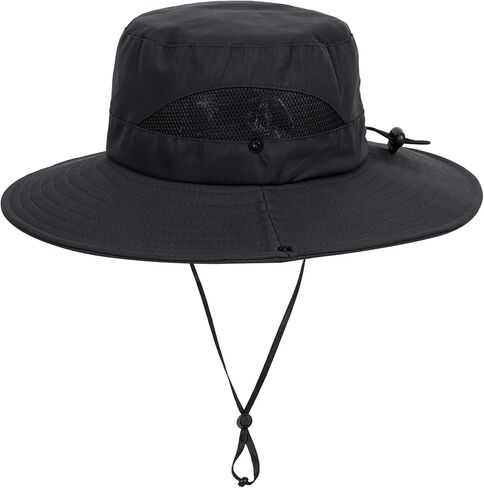 Outdoor Mesh Sun Hat Wide Brim UV Sun Protection Boonie Hat Fishing Hiking Hat in Kuwait