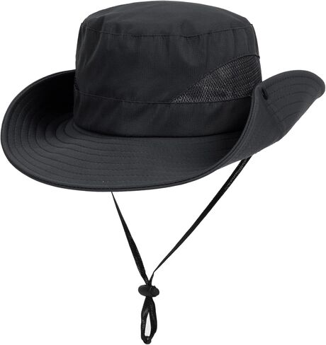 Outdoor Mesh Sun Hat Wide Brim UV Sun Protection Boonie Hat Fishing Hiking Hat in Kuwait