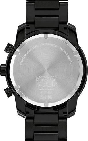 Movado Men's Bold Verso Stainless Steel Case and Bracelet with tachymeter Scale Swiss Quartz Watch, Silver (Model: 3600865) in Saudi Arabia