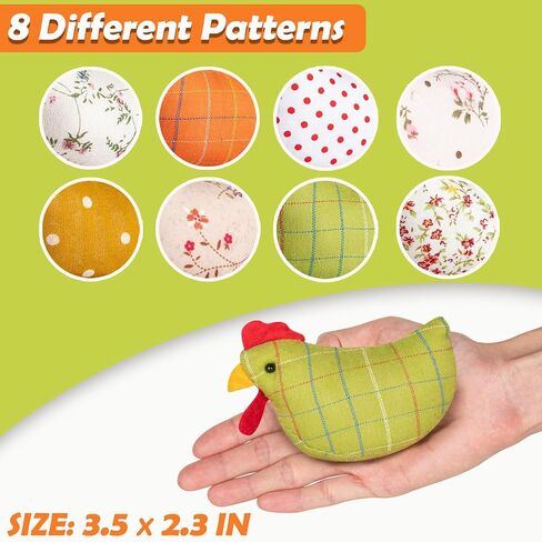 8PCS Chicken Bean Bags Toss for Kids, Nylon Cornhole Bean Bags for Tossing with 1 Carry Bag, Hen Bean Bags for Cornhole Toss Game Set, Party Favor, Carnival Game, Outdoor Toys Supplies in Saudi Arabia