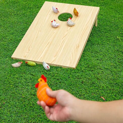 8PCS Chicken Bean Bags Toss for Kids, Nylon Cornhole Bean Bags for Tossing with 1 Carry Bag, Hen Bean Bags for Cornhole Toss Game Set, Party Favor, Carnival Game, Outdoor Toys Supplies in Saudi Arabia