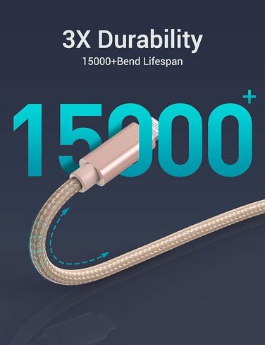 Quntis USB C to Lightning Cable, 3 Pack 6FT MFi Certified iPhone 14 Fast Charger Cord, Type C iPhone Rapid Charging Cable for iPhone 14 13 12 11 Pro Max Xs Max XR X 8 Plus 8 iPad Pro, Black in Kuwait