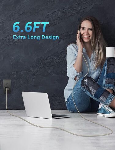 Quntis USB C to Lightning Cable, 3 Pack 6FT MFi Certified iPhone 14 Fast Charger Cord, Type C iPhone Rapid Charging Cable for iPhone 14 13 12 11 Pro Max Xs Max XR X 8 Plus 8 iPad Pro, Black in Kuwait