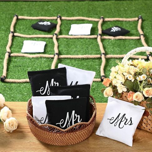3 x 3 ft Wedding Tic Tac Toe Game for Reception Instant Setup No Assembly Tic Tac Toe Outdoor Game Bean Bag Toss with Rope Yard Backyard Lawn Games for Wedding in Kuwait