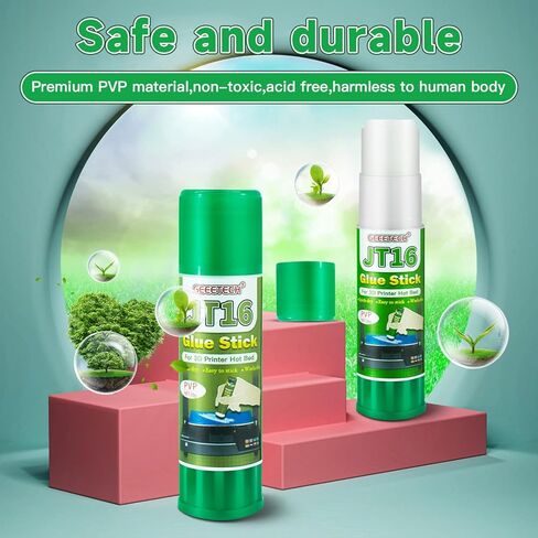 3D Printer Glue Sticks 3 Pieces for Glass, PEI Sheet, Aluminum Build Plate, Solid Adhesive for PETG, PLA, TPU, ABS Filament, 1.27oz*3, Washable Stick Glue in Saudi Arabia