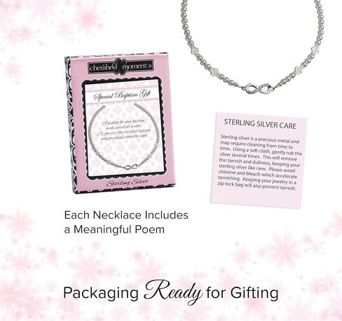 Cherished Moments Sterling Silver LDS Baptism Necklace for Girls in Saudi Arabia