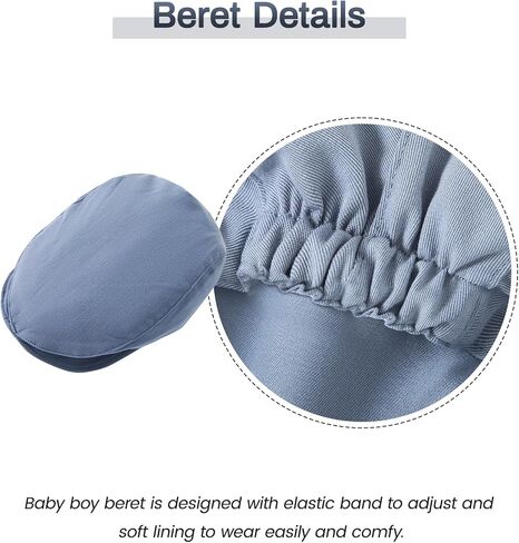 SANMIO Baby Boy Clothes Suit 0-24M Boys Baptism Easter Outfits 5Pcs Set | Infant Dress Shirt+Bow Tie+Pants+Suspenders+Beret Outfit, Baby Suits for Boys Wedding Formal Christening Christmas Outfits in Saudi Arabia