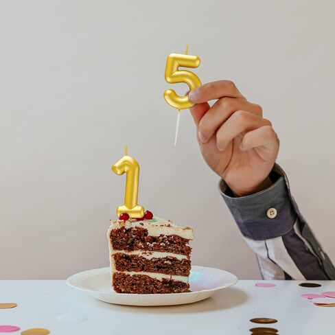 شمعة رقم 15 خضراء لعيد ميلاد سعيد، شموع ارقام ثلاثية الابعاد لتزيين كعكة عيد الميلاد وحفلات الزفاف والذكرى السنوية in Saudi Arabia