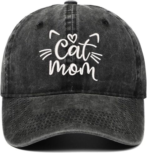 قبعة CAT MOM & DAD Premium Dad قبعة بيسبول مطرزة بشكل قطة لطيفة in Saudi Arabia