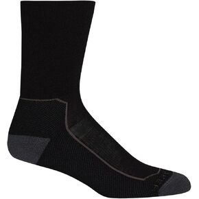 Icebreaker Merino Women Hike+ Medium Crew Socks - Black/Monsoon/Mink, Small