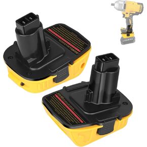 JYJZPB 2 Packs 20V to 18V Adapter for De-Walt Tools Suitable for 20v MAX XR Battery DCB200 DCB201 DCB203 DCB203BT DCB204 DCB206 with USB-A Output Port