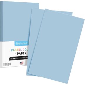8.5 x 14" Blue Pastel Color Paper – Great for Arts and Crafts and Stationery Printing | Legal, Menu Size | 20lb Bond (64gsm) Paper | 50 Sheets per Pack