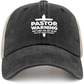 Pastor Warning Hat Pastor Appreciation Gifts Funny Pastor Hat Anything You Say Or Do Could Be Used in A Sermon Hat