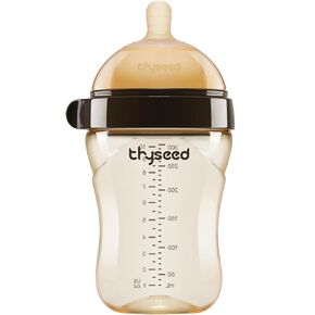 PPSU Weighted Straw Cup with Handles Toddlers Transition Bottles to Sippy Cups No Spill Learner Milk Water Baby Bottle Soft Silicone Spout Dishwasher Safe BPA Free 6+ Months 10oz/300mL 1 Pack