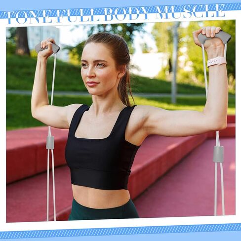 Poen 14 Pcs Pilates Ring and Ball Set for Women Pilates Ring Circle Ball with Stretching Strap 8 Resistance Bands Non Slip Socks Gym Back Bags Exercise Equipment for Workout in Kuwait