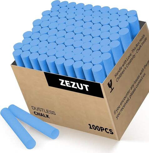 White Chalk 100PCS, Low Dust Chalks Stick Bulk for Chalkboard Blackboard Non-Toxic in Saudi Arabia