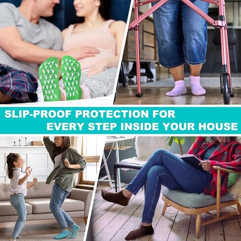 kilofly 5 pairs Non-Skid Soft Cotton Summer Slippers Gripper Socks Value Pack in Kuwait