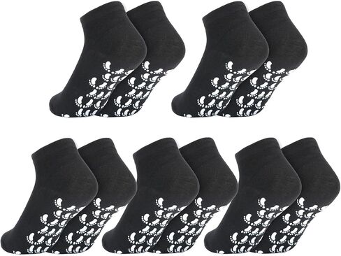 kilofly 5 pairs Non-Skid Soft Cotton Summer Slippers Gripper Socks Value Pack in Kuwait
