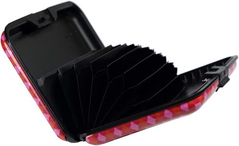 حامل بطاقات الائتمان من كاراندا، محفظة ألومنيوم مقاومة لموجات الراديو (RFID) حافظة معدنية نحيفة للرجال والنساء (قطط ملونة) in Kuwait