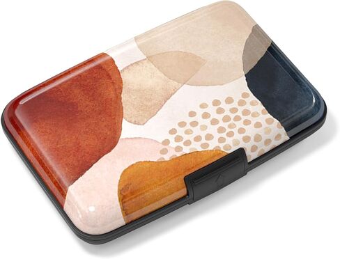 Rimilak Aluminuml Credit Card Holder, Mini Credit Card Wallet RFID Blocking Slim Metal Hard Case for Women Men, Modern Art in Kuwait