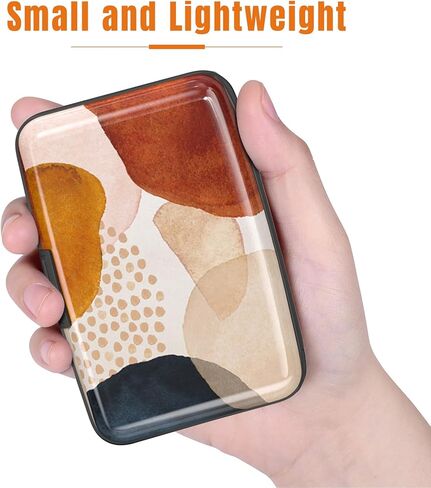 Rimilak Aluminuml Credit Card Holder, Mini Credit Card Wallet RFID Blocking Slim Metal Hard Case for Women Men, Modern Art in Kuwait