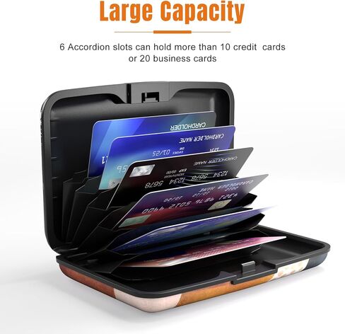 Rimilak Aluminuml Credit Card Holder, Mini Credit Card Wallet RFID Blocking Slim Metal Hard Case for Women Men, Modern Art in Kuwait