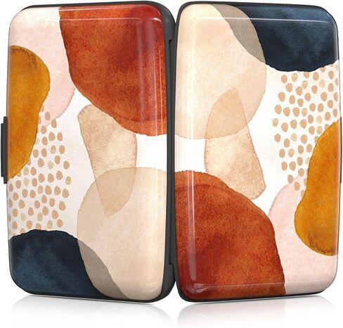 Rimilak Aluminuml Credit Card Holder, Mini Credit Card Wallet RFID Blocking Slim Metal Hard Case for Women Men, Modern Art in Kuwait