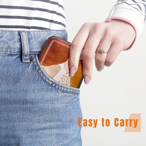 Rimilak Aluminuml Credit Card Holder, Mini Credit Card Wallet RFID Blocking Slim Metal Hard Case for Women Men, Modern Art in Kuwait