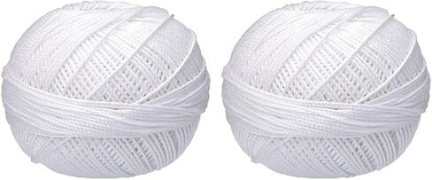 Handy Hands Lizbeth كروشيه من القطن المصري، وشم، وخيط حياكة مقاس 3 (50 جرامًا 120 ياردة) - HH03601، أبيض ثلجي، عدد 1 (عبوة من قطعة واحدة) in Saudi Arabia