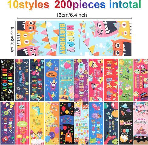 500 Pieces Happy Birthday Gifts Set:100 Pcs Happy Birthday Rubber Bracelets,100 Pcs Happy Birthday Pencils,100 Pcs Happy Birthday Bookmarks and 200 Pcs Happy Birthday Badge Stickers (Style--2) in Saudi Arabia